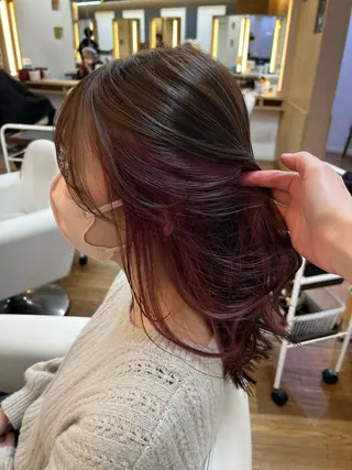 ミディアム カラー ✂︎HITOMI✂︎ 副店長のヘアスタイル