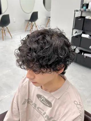 ショート パーマ メンズ 🏁メンズパーマ/ RYOYAのヘアスタイル