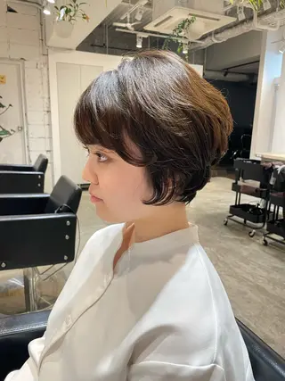 ショート パーマ レイヤー♡ 石川優奈のヘアスタイル