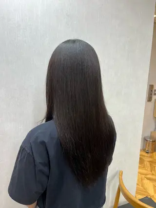 ロング ひなこ♡縮毛矯正/ 艶カラー🤍透明感のヘアスタイル