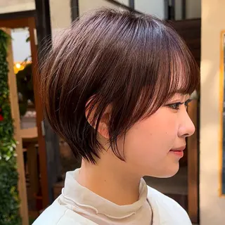 ショート お悩み改善ボブ 顔まわりカット/こうのヘアスタイル