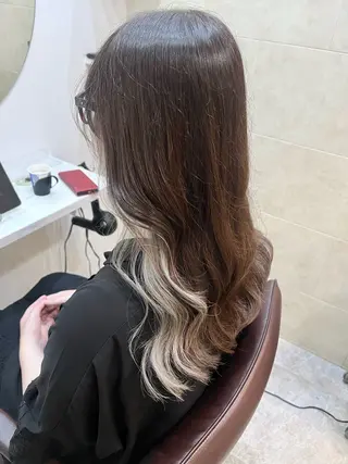 ロング カラー 全席個室　暖色カラー Zina松園優香🌸のヘアスタイル