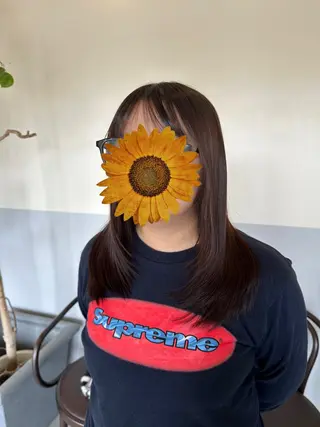 ミディアム 三浦彩那/ 透明感カラー/岡崎のヘアスタイル