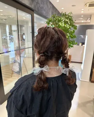 セミロング ヘアアレンジ NAKAHARA TSUKUSHIのヘアスタイル