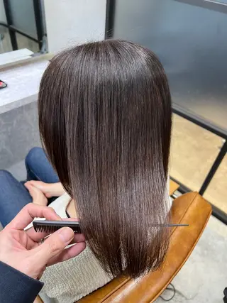 セミロング カラー ⭐️縮毛矯正特化 小松邦彦⭐️のヘアスタイル