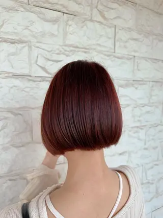 ショート カラー 小島 咲音/艶カラー /レイヤー/縮毛矯正のヘアスタイル
