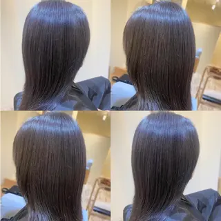 ミディアム カラー 金島 青のヘアスタイル