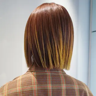ミディアム カラー ボブ特化美容師/ ボブパーマ/ミツイのヘアスタイル
