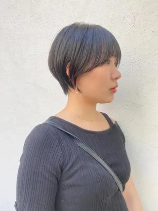 ショート ボブ/ミニボブ 透明感カラーkadoのヘアスタイル