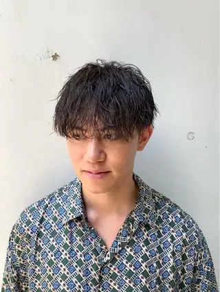 ショート パーマ メンズ 八戸パーマ/メンズパ ーマ/シンゴ。のヘアスタイル