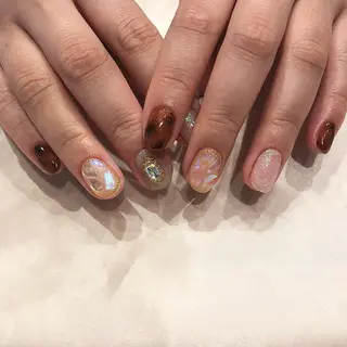 ネイル パラあり！フィルイン 美フォルムのネイルデザイン