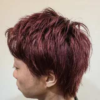 ショート メンズ カラー 特殊パーマ 片山恭兵のヘアスタイル