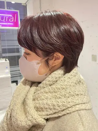 ショート カラー 藤本 夢のヘアスタイル