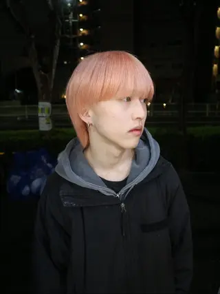 ショート カラー メンズ ハイトーン/メンズ/ デザイン/梅田/ミユのヘアスタイル