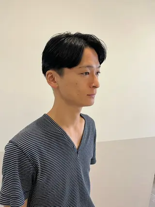 ミディアム メンズ 堤　葵生/透明感カラ ー/髪質改善縮毛矯正のヘアスタイル