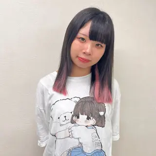 セミロング カラー カラーモデル募集中 ‎🤍AMANE🤍のヘアスタイル