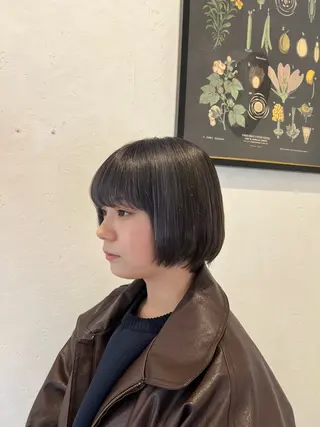 ミディアム カラー むらたナチュラルパー マ🌀透明感カラーのヘアスタイル