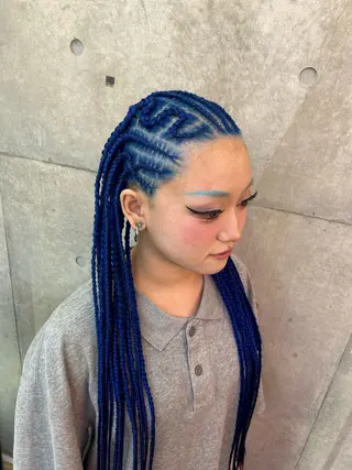 ロング HARURU🪮✨ ブレイズ海外ヘアのヘアスタイル