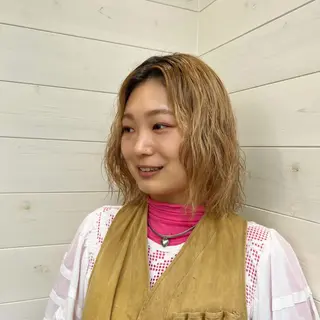 ミディアム パーマ 🍇おぐら めぐみ🍇のヘアスタイル