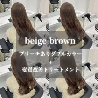 カラー 🤍ブリーチなし ブラウンhimi🤍のヘアスタイル