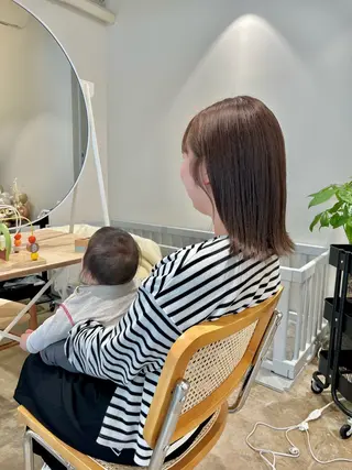 ミディアム カラー Time is mummyのヘアスタイル