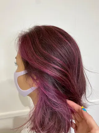 ミディアム カラー 吉野 瑳桜のヘアスタイル