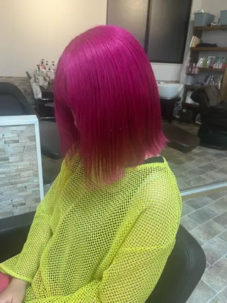 ショート カラー ヘアカラー&縮毛矯正 STAR☆RIVERのヘアスタイル