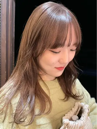 セミロング カラー mir MIYUのヘアスタイル