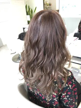 セミロング カラー 金子 富士のヘアスタイル