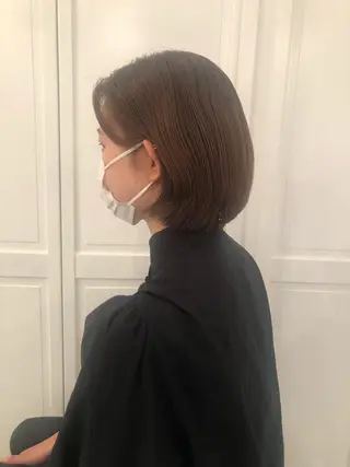 カラー ブリーチカラー🎀 韓国風/寺門美優のヘアスタイル