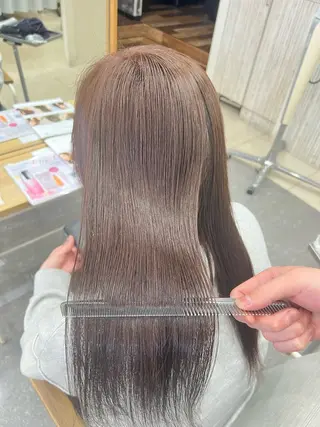 ロング カラー 太白区/白髪ぼかし ハイライト/千葉達人のヘアスタイル