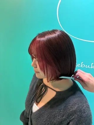 カラー 地雷系/サブカル/ ハイトーン/がーたんのヘアスタイル