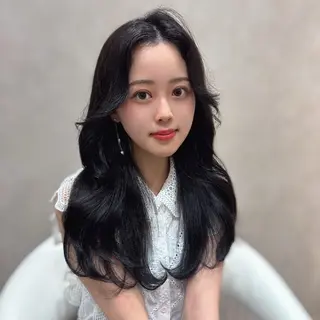 ロング 上品♡韓国レイヤー ‎🤍のの‎🤍のヘアスタイル