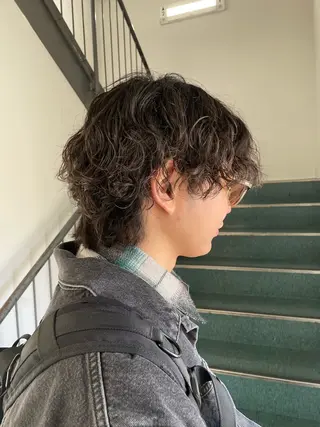 ショート パーマ メンズ 長町/酸性ストレート /曲がる縮毛矯正のヘアスタイル