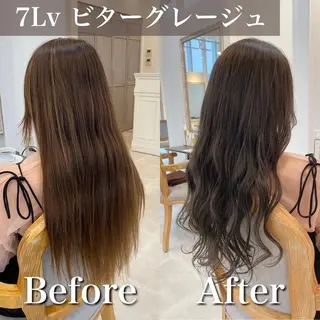 ロング カラー ブリーチなし✨艶髪 カラー𓃲YAGIのヘアスタイル