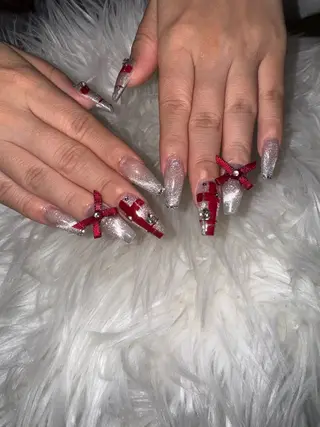 ロング LaLa Peach 崎原のネイルデザイン