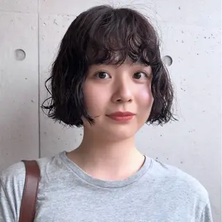 ショート カラー パーマ 前野 日奈のヘアスタイル