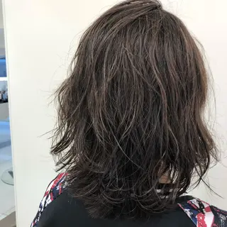 ミディアム パーマ 【髪質改善】 梅田　聡のヘアスタイル