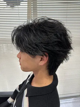 ショート パーマ メンズ ユウ🪄 パーマ指名No1のヘアスタイル