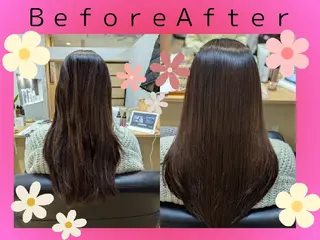 セミロング 髪屋こころ 峯村 衣舞のヘアスタイル