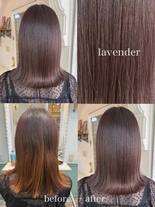 ミディアム カラー 【azure横浜】 🧸misaki🌸のヘアスタイル