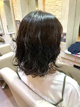 ミディアム パーマ 黒坂 唯奈 /パーマとボブ特化のヘアスタイル