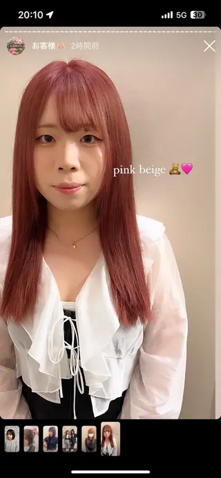 セミロング 【美ボブ.艶カラー. 梅田茶屋町】midoのヘアスタイル