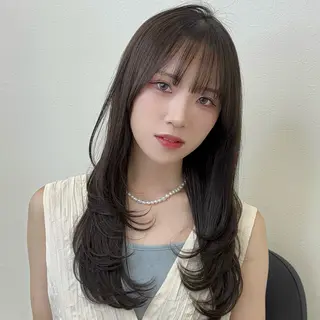 セミロング Ayano‪‪🎀似 合わせ×透明感🎀のヘアスタイル