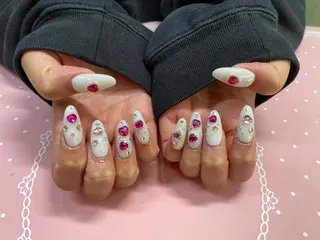 セミロング ネイル 《LB》ラブリエ Nail&eyeのマツエク・マツパデザイン