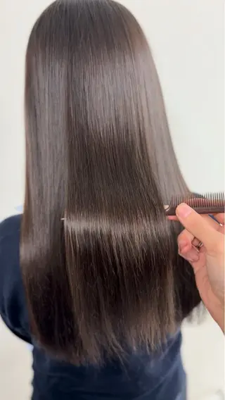 ロング りきと🦋河原町 縮毛矯正/艶カラーのヘアスタイル