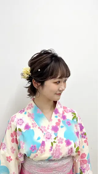 ショート ヘアアレンジ レイヤー/nail COCOROのヘアスタイル