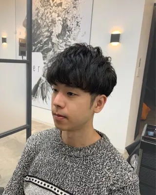 パーマ メンズ 韓国レイヤー✨ yasuko銀座のヘアスタイル