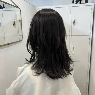 セミロング カラー 透明感カラー、 アレンジ/miyuのヘアスタイル