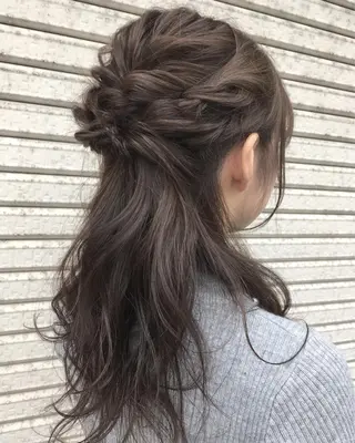 ロング カラー ヘアアレンジ YAP！HAIR トコツメアヤノのヘアスタイル